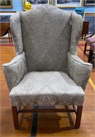 QUALITY CHIPENDALE MAHOGANY WING CHAIR