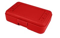 Romanoff Plastic Latch Pencil Case, Red,