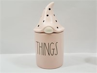 Adorable PINK Gnome Lidded THINGS Container