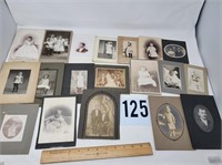 Antique mounted photo collection