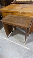 >Rolling Drop Leaf Desk / Table