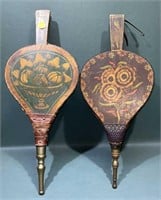 2 PAINT DECORATED BELLOWS