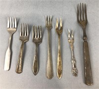 Adult steel, plated child & olive forks