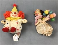 Clown plush and clown shell decoration