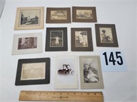 Antique mounted photo collection