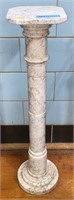 2 PIECE MARBLE PEDISTAL ~ 39" TALL