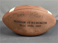 Autographed Michigan VS Washington Rose Bowl