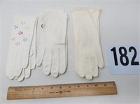 3 pairs of unused vintage women's gloves