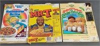 Cereal Boxes Rainbow Brite Mr T Cabbage Patch