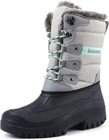 Knixmax Women's Winter Snow Boots Waterproof Mid C