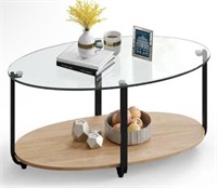 Retail$260 2-tier Glass top Coffee table