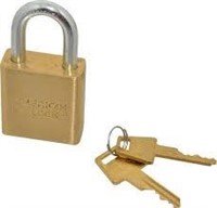 3X American Lock Brass Padlock w/Keys A26