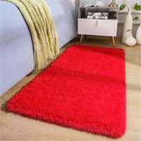 BENRON Soft Runner Rug Red 2' X 3 Hallway Entryway