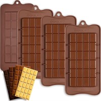 Chocolate Bar Molds Silicone Classic 4 Pack  Snap