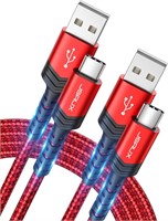JSAUX USB C Cable [2-Pack 6.6ft] A51