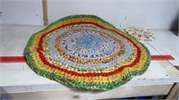 Vintage Braided Rug & Shell Trivit