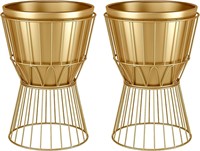 Metal Plant Stand with Pot 12 - Decorative Gold Pl