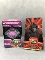 Merger cube and Star Wars darth maul figure