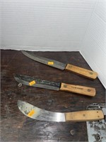 Vintage old hickory and other knives