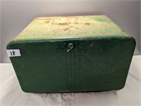 Older Green Metal Bread/Storage CounterT op Box