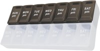 (Blue/Green) 7 Day Weekly Pill AM PM Organizer  Sh