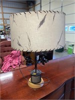 Mid century modern metal maple leaf lamp