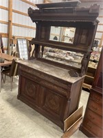 Antique marble top buffet