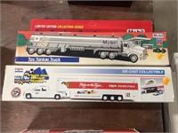 2 vintage die cast  Mobil and Exxon tankers