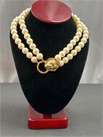 Vintage KJL for Avon Lion Knocker Necklace!