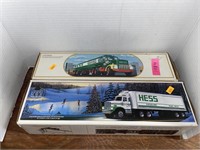 2 vintage die cast Hess  trucks