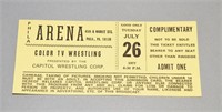 VINTAGE WWWF/WWF FULL, UNUSED TICKET FROM 7/26/197