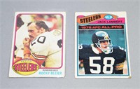 LOT OF 2, 1970s TOPPS NFL JACK LAMBERT & ROCKEY BL