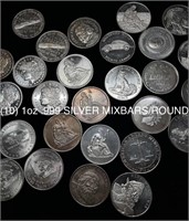 (10) 1oz .999 Silver Bars/Rounds
