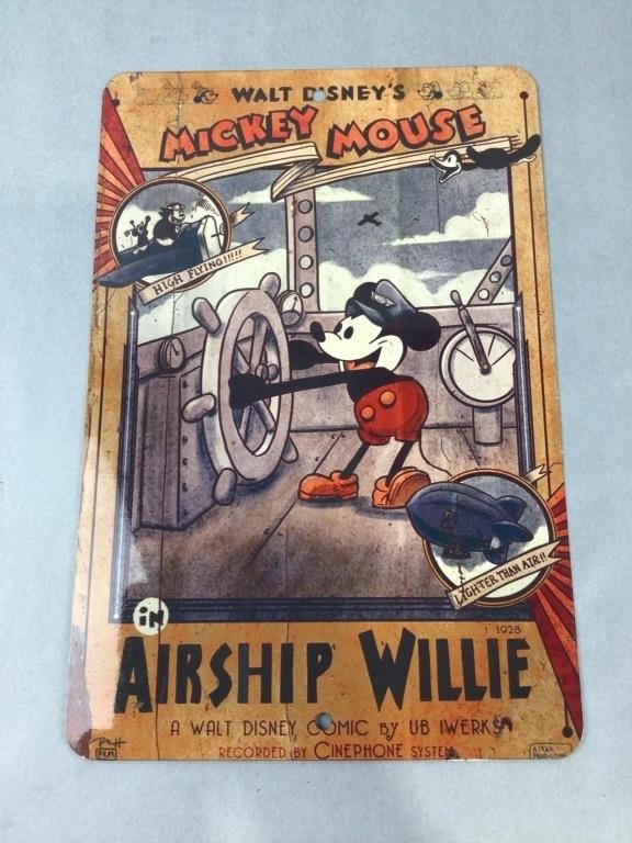 Mickey Mouse repop metal sign