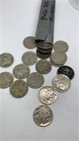 Roll of full date buffalo nickels