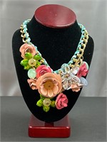 Colorful flower necklace