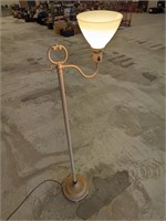 Vintage Painted Floor Lamp with Shade