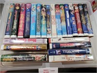 Large Lot of VHS Movies Mostly Disney