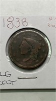 1838 Large cent