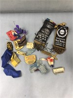 Vintage award  ribbons and pins