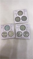 3 sets of P/D/P 1943 steel pennies