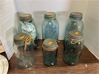 Antique mason jars