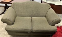 65" Green Cloth Love Seat Couch