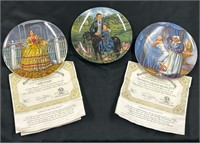 3 "Gone with the Wind" Plates with 2 Certificates