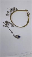 9.7g tot wt. Sterling bracelet, earrings (1
