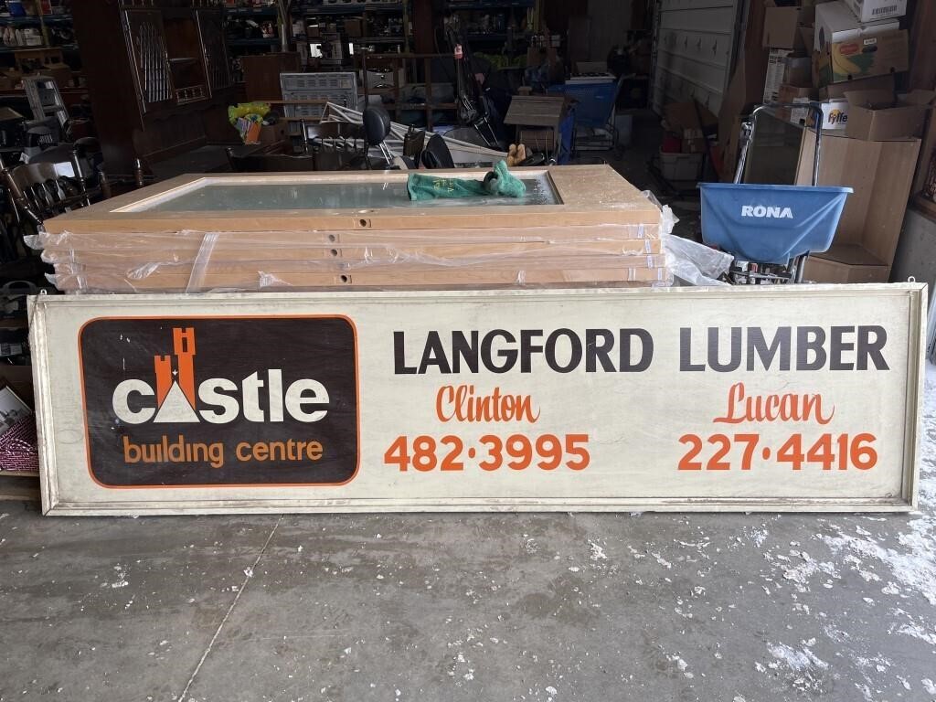 Langford Lumber wood sign