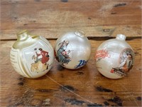 3 Norman Rockwell Christmas Ornaments