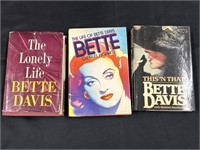 3 Bette Davis Books "The Lonely Life", "This N’