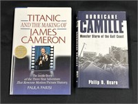 2 Books "Hurricane Camille" & "Titanic: The