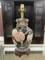 21" Beautiful Porcelain Colorful Lamp (no shade)